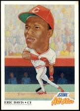 1991 Score Baseball Eric Davis Cincinnati Reds #699 All Star MLB