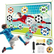 Soccer Ball Game Set Toy, Outdoor Football Set with 2 Sticky Balls
