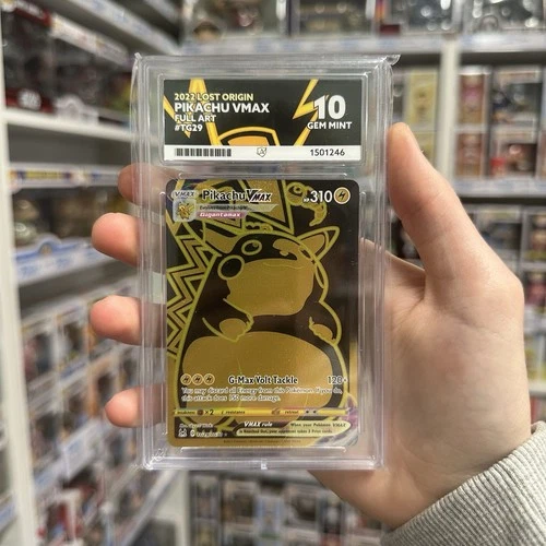 Pokémon TCG Pikachu VMAX Lost Origin Trainer Gallery TG29/TG30 Ace 10 Gem Mint