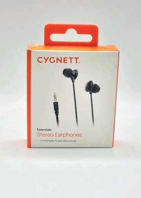 CYGNETT Stereo Kopfhörer 3,5 mm Klinke leichte Silikon In Ear Buds schwarz Geschenk 