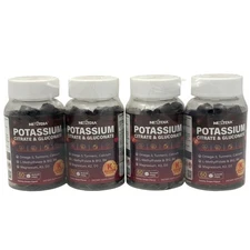 Nexdia Potassium Citrate & Gluconate Gummies Magnesium 1200mg 60ct 4-Pk Exp 4/27
