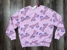 Barbie The Movie Pink Sweatshirt Women's Size XL All Over Prink Ombre Logo NOS