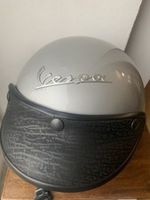 Casco Jet Piaggio Vespa Visor Demi-Jet  ABS Grigio Nero Tg 56