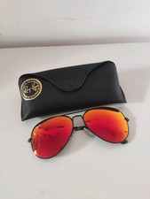 RAY-BAN RB3026, aviator sunglasses , Black Frame/Large 62mm Red Lens