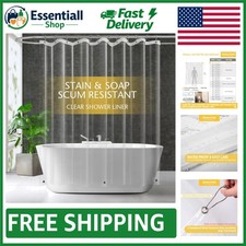 Water-Resistant 72 x 72 Clear Shower Curtain ...