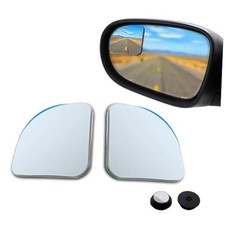 2 PCS Car Blind Spot Mirrors, HD Frameless Glass Blind Spot Side Mirrors, Fan