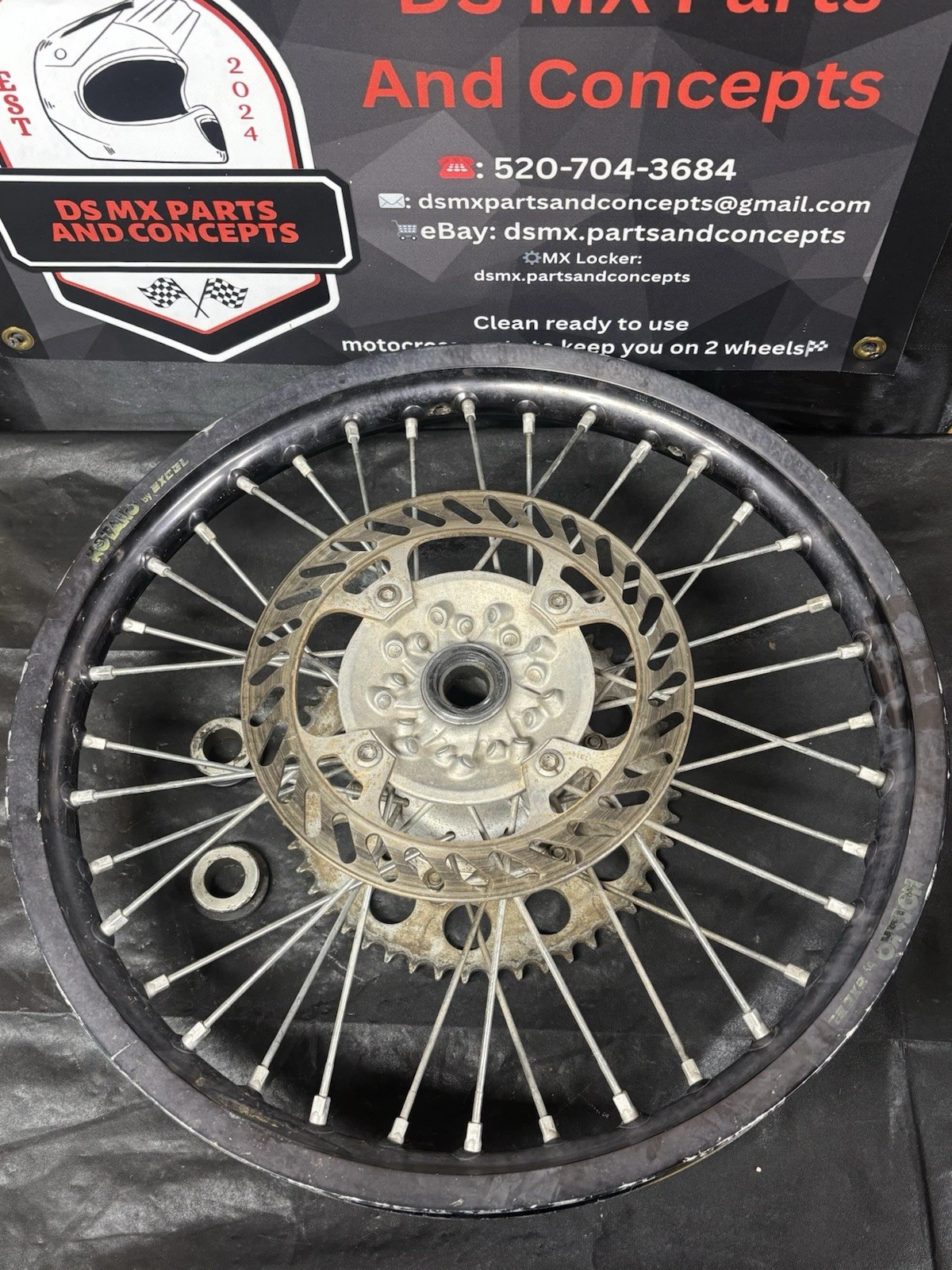 2006-2018 Kx250f Kx450f Oem Rear Wheels W/ Spacers, Sprocket