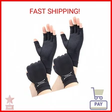 2 Pairs Copper Arthritis Gloves for Women, Compression Gloves for Men for Pain, 