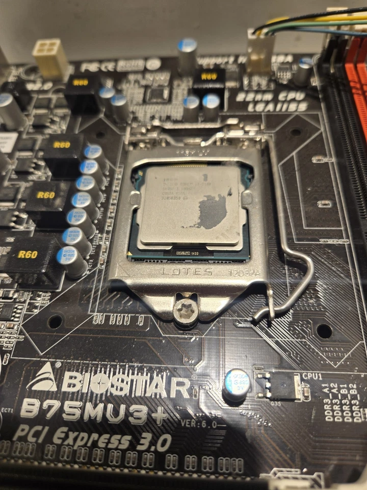 BioStar B75MU3+ Motherboard w/ Intel Core i3-2100 @3.1GHz No I/O Shield - Image 3 of 4