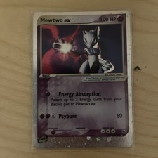 2003 POKEMON EX RUBY & SAPPHIRE #101/109 MEWTWO EX-HOLO (( 4 SWIRLS ))