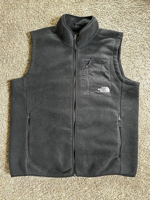 The North Face Men's Black Full Zip Vest, Zipped Pockets, Stand-Up Collar XL