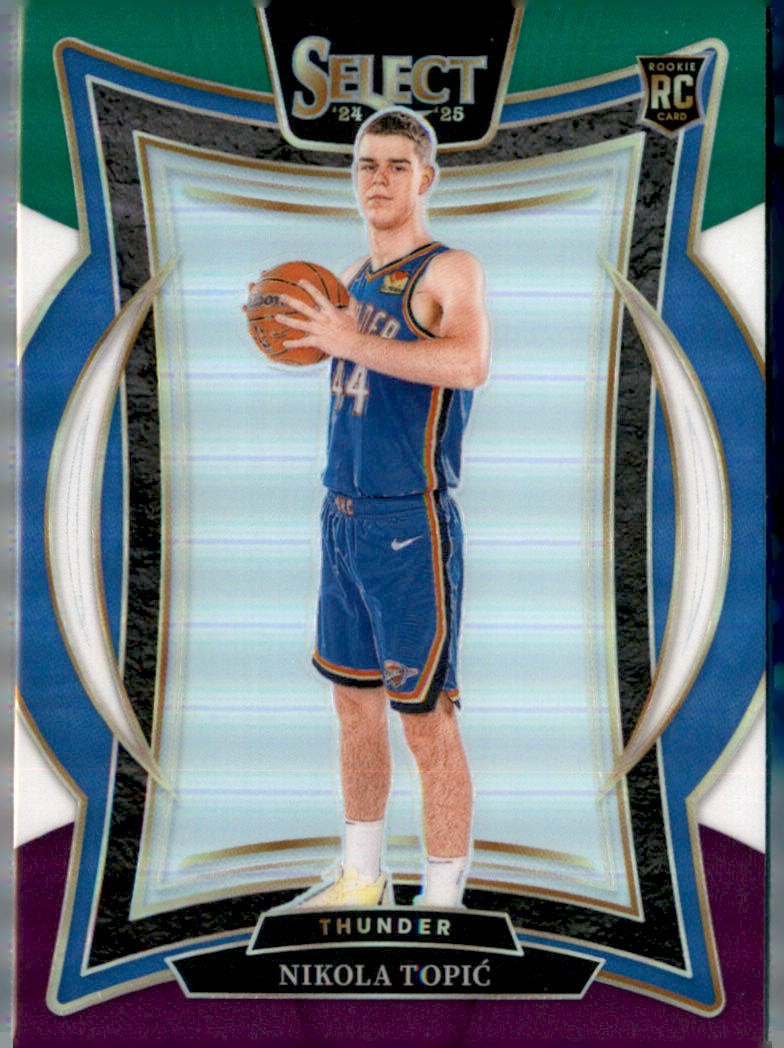 2024-25 Panini Select #89 Nikola Topic Green White Purple Prizm