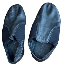 Capezio Black Leather Split Sole Jazz Dance Shoes Women's Size L