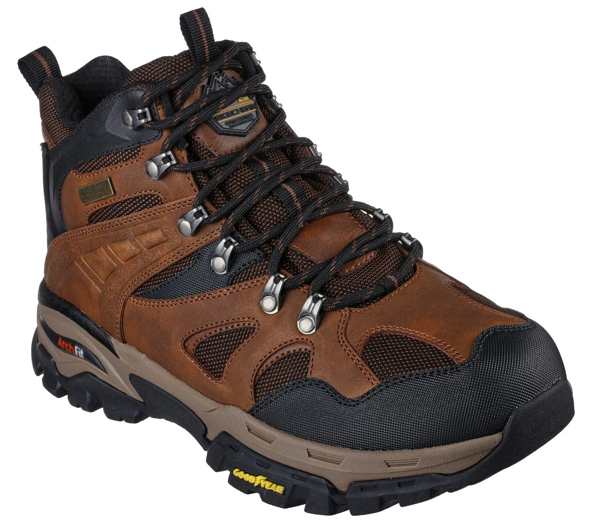 Brown Skechers Relaxed Fit Boots for Men for sale | eBay