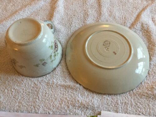 Edwardian Working Man's Empire Ware Teetasse & Untertassenpint c 1910 Handley Personal - Bild 6 von 12