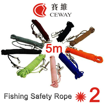 5m Tensile Fishing Rope Retractable Elastic Nylon Safety Cable Rod ...
