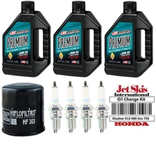 10W40 Oil Change Kit Honda Shadow 600 VT600 NGK Plugs Oil Filter VLX 600 Ace 750