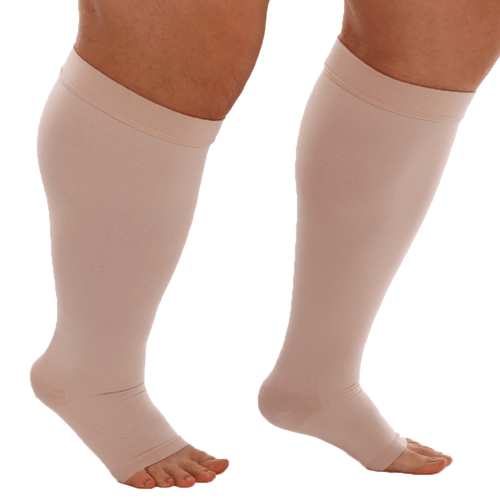 Pair Plus Size Knee High Compression Socks Men Women Medical Stockings S-7XL CFR - Picture 19 of 23