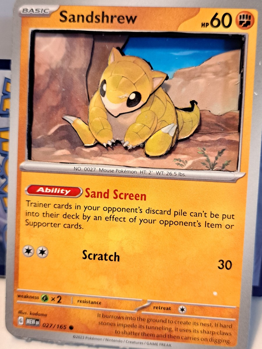 3D Art Card - Pokemon TCG: Sandshrew | eBay UK 3D Art Card - Pokemon TCG: Sandshrew | eBay UK