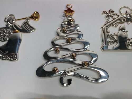 Lot of 3 Brighton Ornaments Christmas Tree, Nativity, & Angel Figure with Extras - Picture 11 of 14