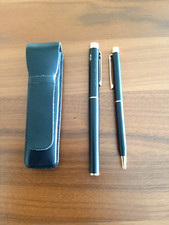 Sheaffer Schreibset, Füllfederhalter Feder 14 Karat +Kugelschreiber schwarz-gold