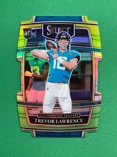 2021 Panini Select TREVOR LAWRENCE RC CONCOURSE GREEN/YELLOW DIE-CUT PRIZM #43