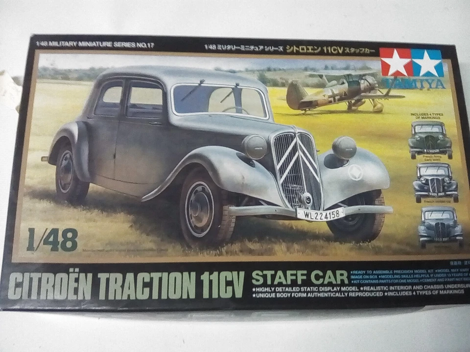 CITROEN TRACTION 11 CV STAFF CAR 1:48 TAMIYA - Immagine 2 di 4