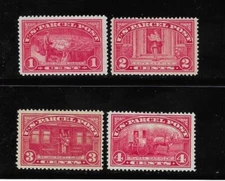 US Stamp #Q1, Q2, Q3 & Q4... Parcel Post.....Mint MH F/VF....CV $45
