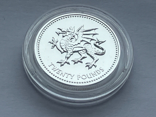 2016 Argent Fin Vingt 20 Livre Pièce de Monnaie Pride Pays Galles En Capsule - Photo 1 sur 5