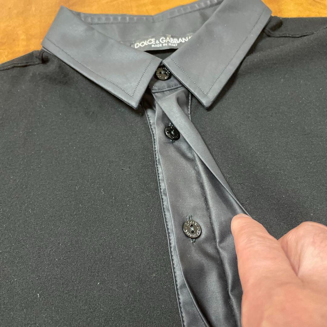 DOLCE&GABBANA KP-G5436K Polo Shirt Short Sleeve Knit Size 44 Black 