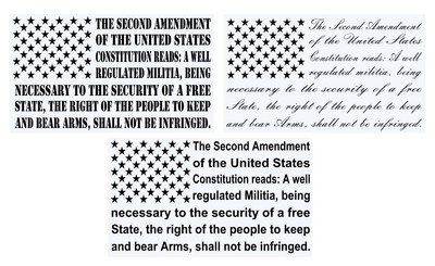 14 x 24 2nd Amendment Brand American Flag Decal car truck 