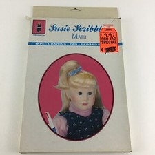 Susie Scribbles Math Learning Tape Crayons Pad Reward Stickers Vintage 80s