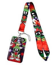 Marvin the Martian Cartoon Character Lanyard Keychain with ID Holder