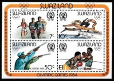 Swaziland Jeux olympiques d'été 1984 MS SC# 456a MNH comme neuf/jamais articulé