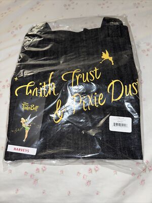 New Harveys Disney Tinkerbell Denim Tote Faith Trust And Pixie Dust