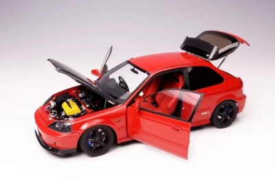 1/18 MotorHelix Honda Civic Type R ( EK9 ) RHD Red Carbon Hood