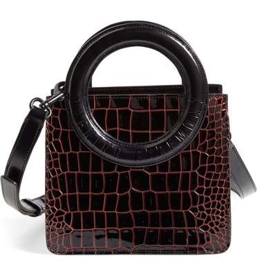Opening Ceremony Lynx Crossbody Bag Croc Embossed Leather  display picture 1