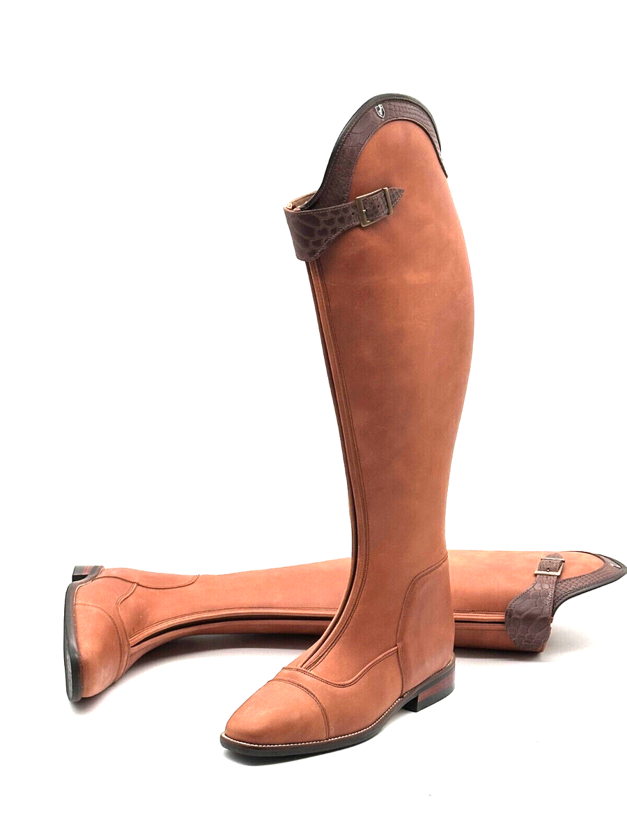 Reitstiefel Dressurstiefel braun Polo Gr 41 H 49 W 43 Wildleder