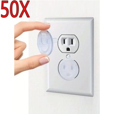 50Pcs Baby Proofing Safety Electrical Plug Protector, Hidden Handle Outlet Cover