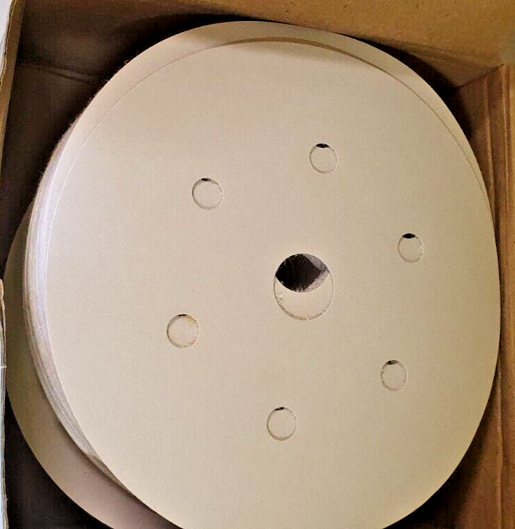 100 Indasa Rhynogrip Whiteline Aluminium Oxide Self Grip Disc 150mm 7 Hole P400