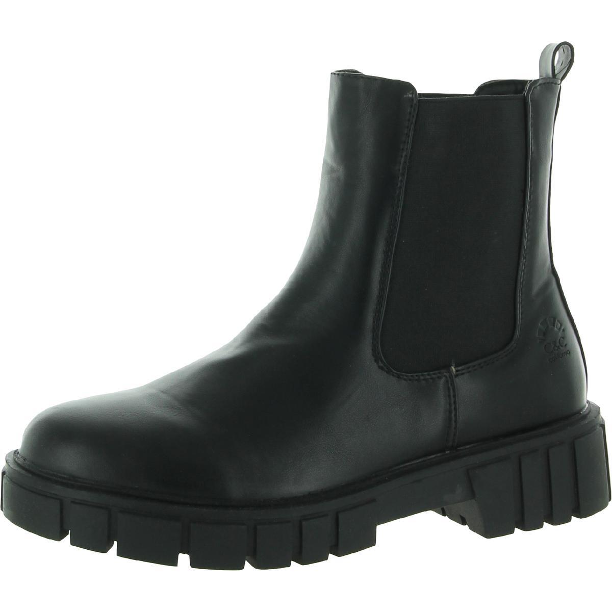 C - C California Женские черные ботильоны Brooke Shoes 8 среднего размера (B,M) BHFO 1018