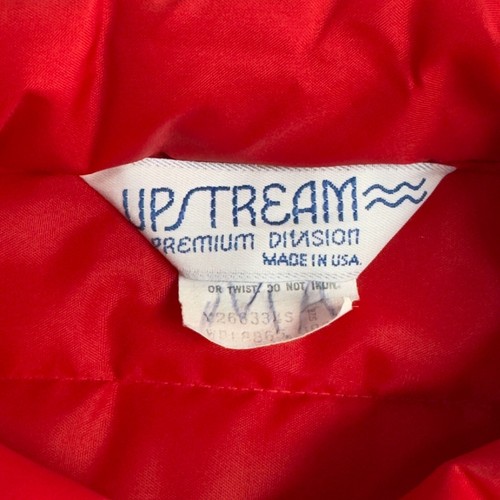 Chaleco Chaqueta Puffer Vintage Upstream Blanco Owl Club Cigarro Rojo Raro Para Hombres XL? - Imagen 8 de 9