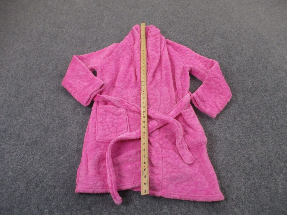 Roupão Juicy Couture Feminino P M Rosa Estampa de Chita Roupa de Dormir de Lã Logotipo Preppy Y2K - Imagem 3 de 4