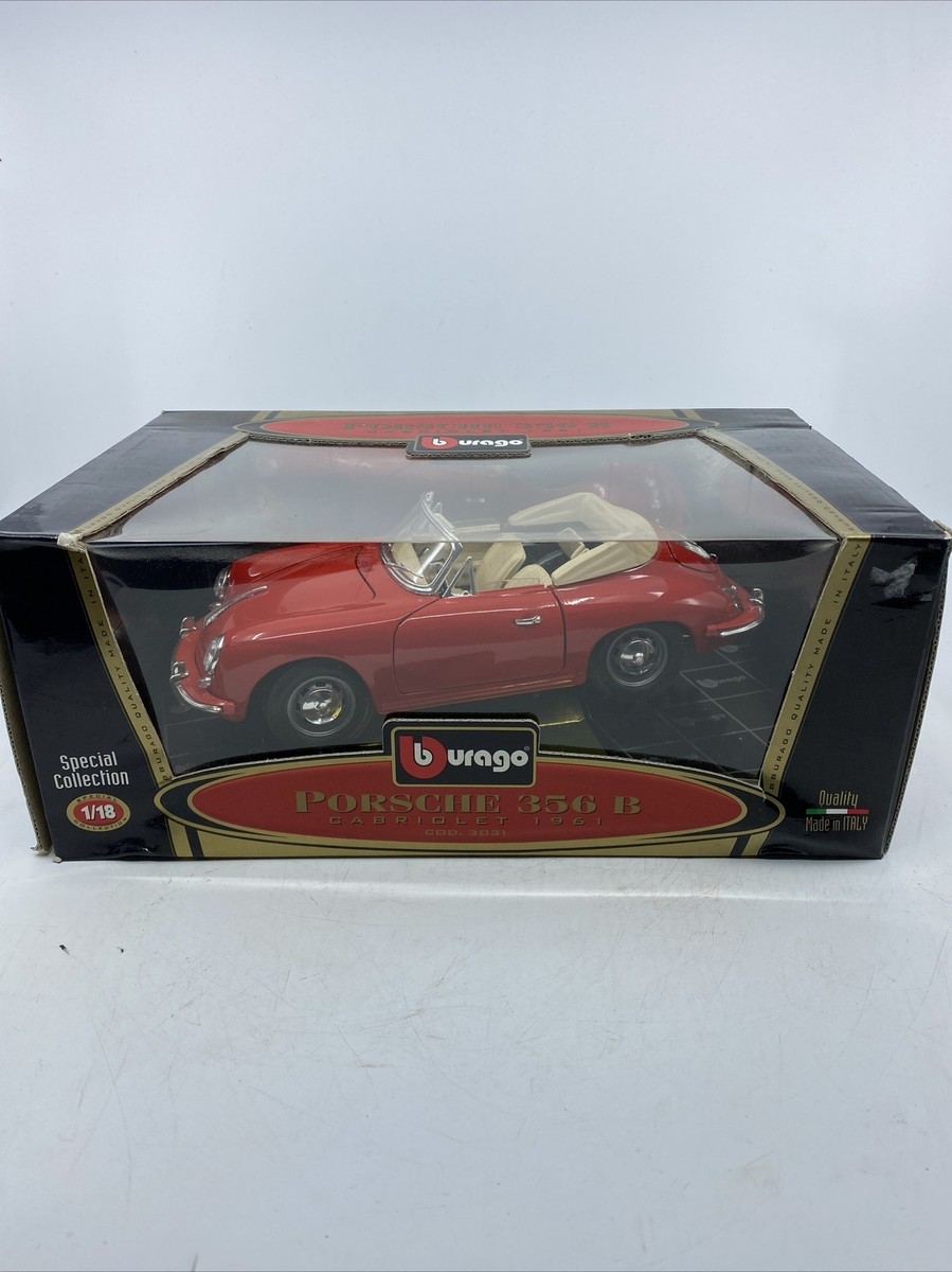 Burago 1:18 Diecast 1961 Porsche 356B Convertible Red | eBay