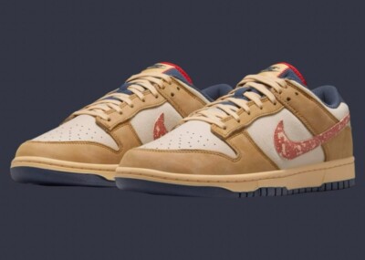 Nike Dunk Low SE Shoes Sketch and Exploration Wheat Navy HQ3640-790 Men's NEW