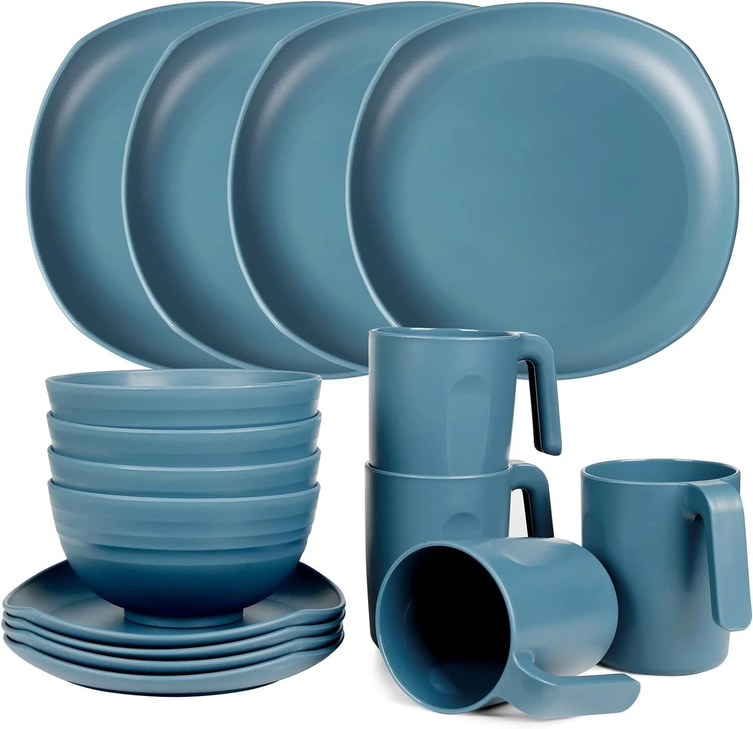 16pc Dinner Set Picnic BBQ Crockery Plates Bowls Mugs Microwave Safe Unbreakable
Opens in a new wind