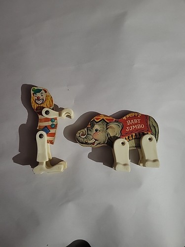 Vintage 1963 Fisher-Price BABY JUMBO Holz Elefant & Clown Zirkus - Bild 1 von 6