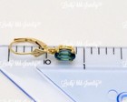 Dangle 1.90 ct 14K Yellow Gold Natural Blue Zircon leverback December Birthstone — photo 6