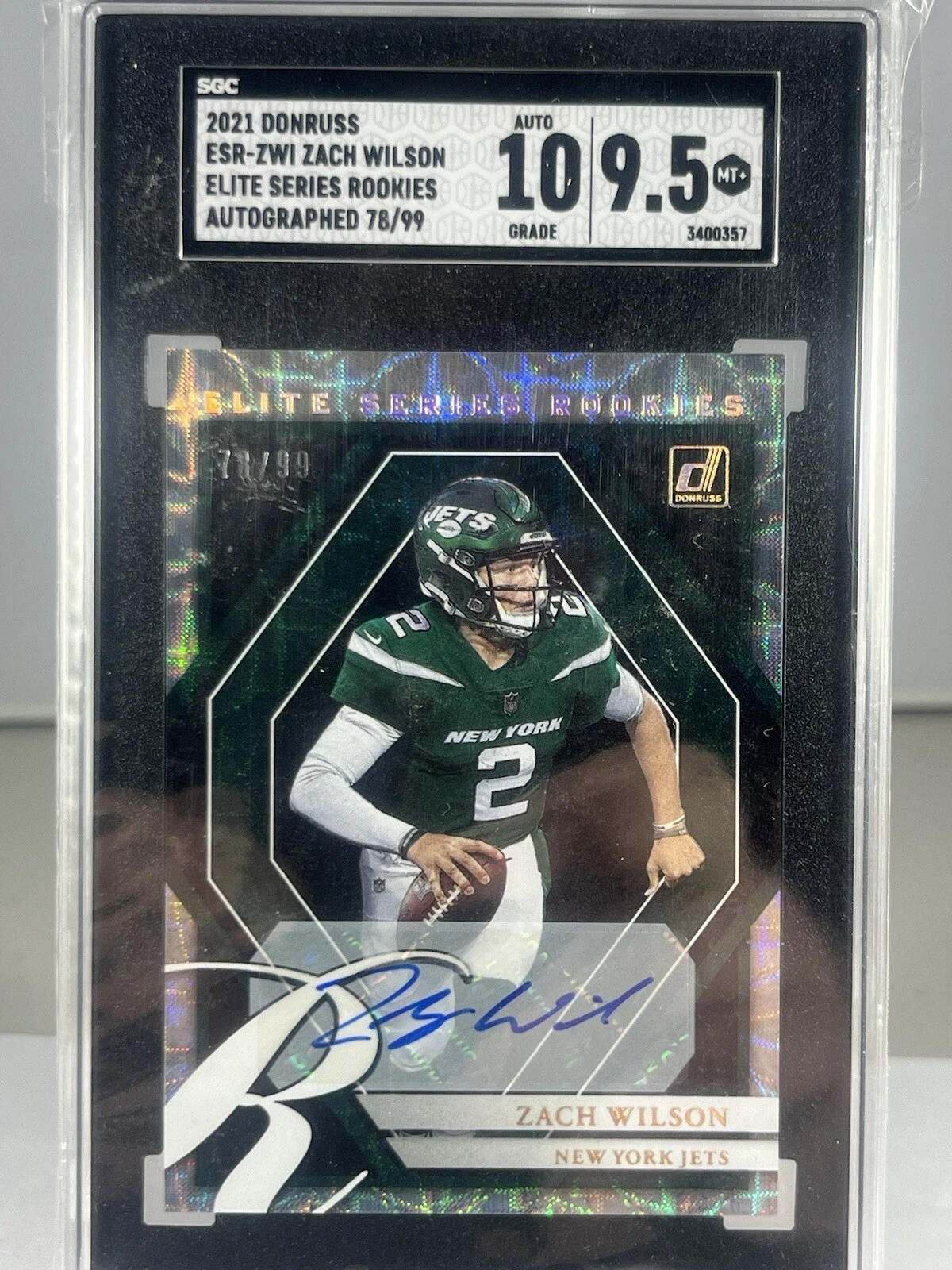 Zach Wilson Panini Donruss Elite Series Rookie #ESRZWI Autograph