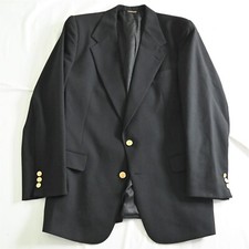 Austin Reed 41R 42R Black Gold Button USA Made Blazer Sport Coat Jacket